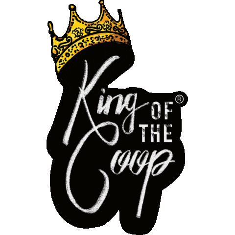 kingofthecoop giphyupload chicken crown king Sticker