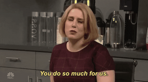 you do so much for us vanessa bayer GIF by Saturday Night Live