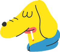 sakashet happy party dog wtf Sticker