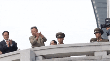 Waving dictator