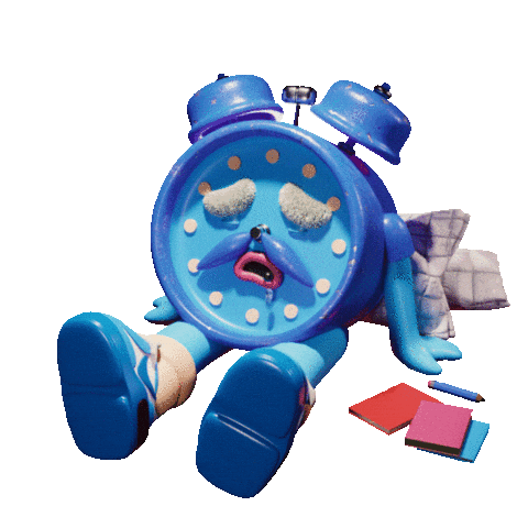 Tired Good Night Sticker by Paula Baines