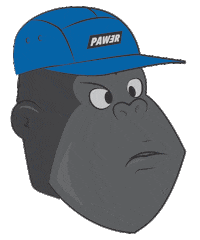 Power Gorilla Sticker by Paw3r