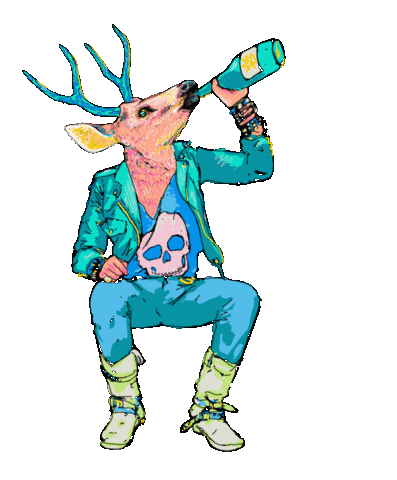 Drink Deer Sticker by Gifes Con Ensalada