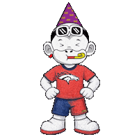 Denver Broncos White Monkey Sticker by Zhot