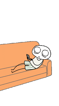 Relaxing Couch Potato Sticker