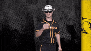 Black And Gold Baseball GIF by Waterloo Warriors