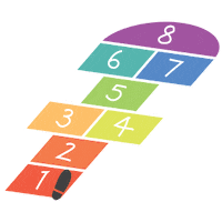 Rainbow Skipping Sticker by Stuck On You