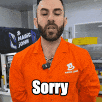 Sorry Apology GIF by MAGIC JOHN