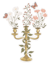 Jessicartcustom fleurs chandelier jessicartcustom jessicart Sticker
