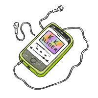 haanaid dog power phone hand Sticker