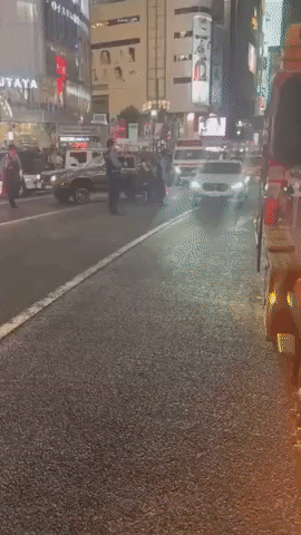 Injuries Reported After Car Collides With Pedestrians at Tokyo's Shibuya Crossing
