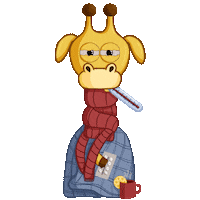 Sick Giraffe Sticker