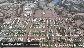 Aerial Footage Shows Australian Town of Moree Flooded After Evacuation Orders