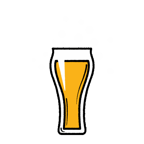Beer Pint Sticker by Fried Design