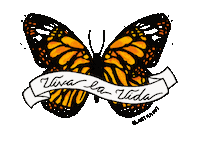 ArtKandy butterfly wings frida monarch Sticker