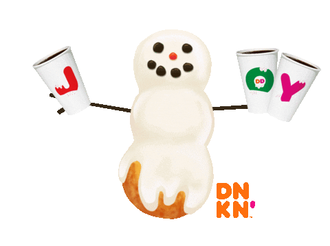 joy snowman Sticker by Dunkin’