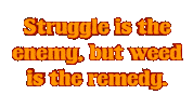 Cannabisculture Struggling Sticker by OpticalArtInc.