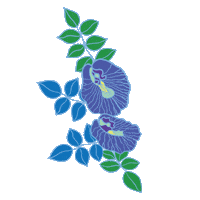 Butterfly Pea Sticker by Binary Style