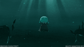 little my diving GIF by Moomin Official