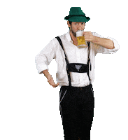 Drunk German Sticker by Muyloco