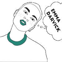 tired over it STICKER by Emma Darvick