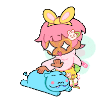 SparklesMagicalMarket happy pink animals silly Sticker