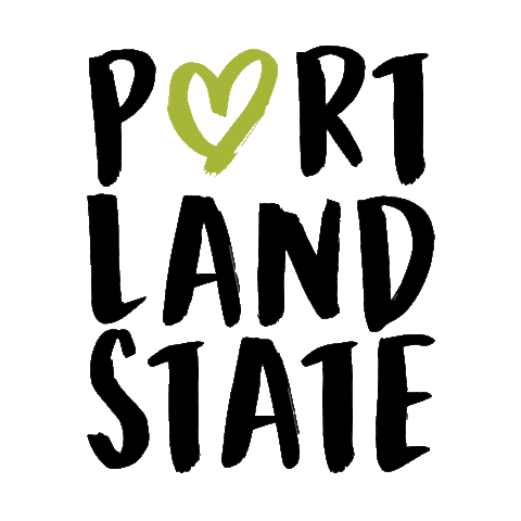 vikings hearts Sticker by Portland State University