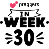 Pregnancy 30 Weeks Sticker by Preggers