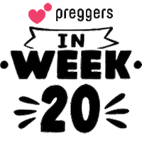 Pregnancy 20 Weeks Sticker by Preggers
