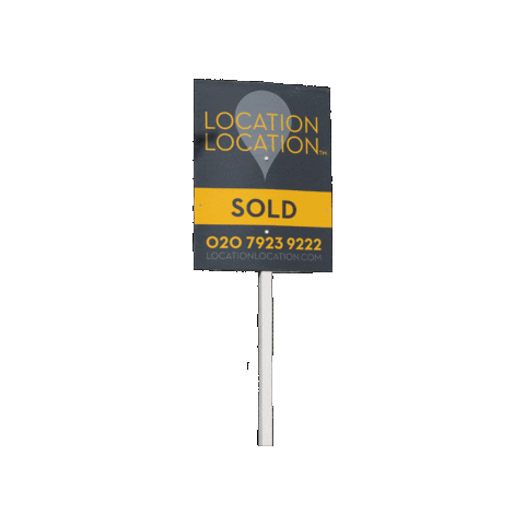 locationlocationlondon giphygifmaker sold sold board location location Sticker