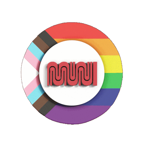 San Francisco Rainbow Sticker by SFMTA-Muni