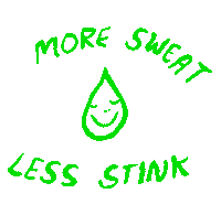 humanessentials sweat human essentials less stink more sweat Sticker