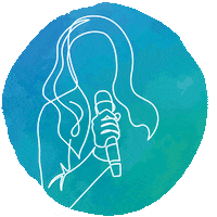 infodesignerin woman drawing mic talk Sticker
