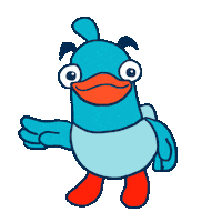 magicalcorneranimator pato cuac cuac design pato azul Sticker