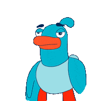 magicalcorneranimator pato cuac cuac design pato azul Sticker
