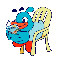 magicalcorneranimator read cuac cuac design cuac reading Sticker