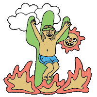 fire smile Sticker by joelkirschenbaum