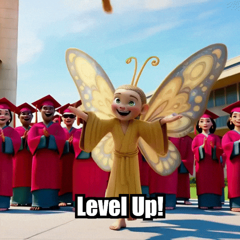 Level Up Success GIF by BuddhaFlyJourney