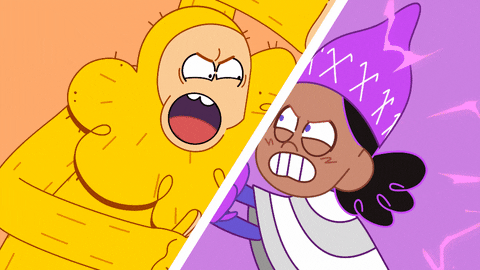 Angry Push GIF by The Unstoppable Yellow Yeti