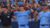 Celebrate Hands Up GIF by Toronto Blue Jays