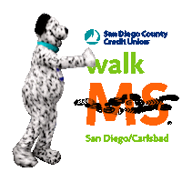 dog running Sticker by SDCCU