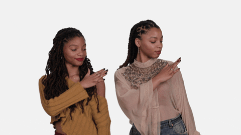 Dirt Off Your Shoulder Chloe X Halle Reaction Pack GIF by Chloe x Halle