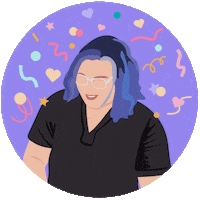 londonbrandingphotos celebration celebrate girl boss blue hair Sticker