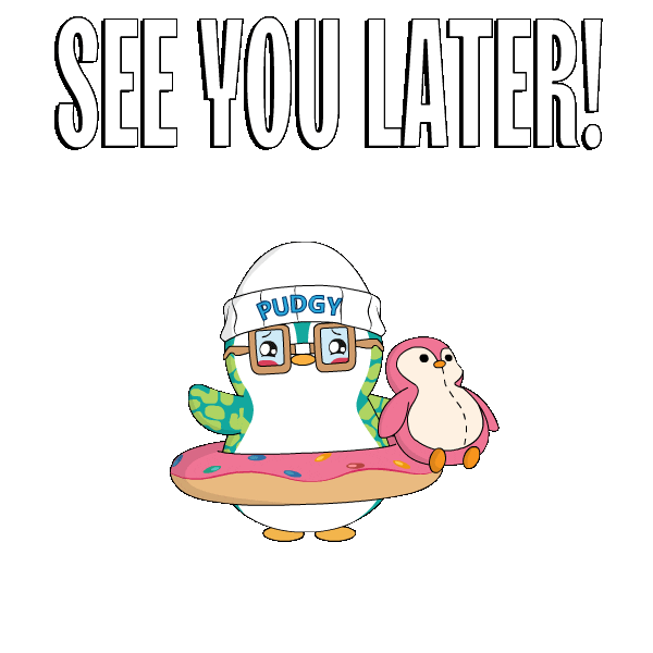 See Ya Goodbye Sticker by Pudgy Penguins