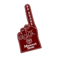 Go Bears Foam Finger Sticker by Missouri State University