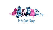 International Cat Day Cats Sticker by puppytales