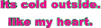 Pink Its Cold Sticker by AnimatedText