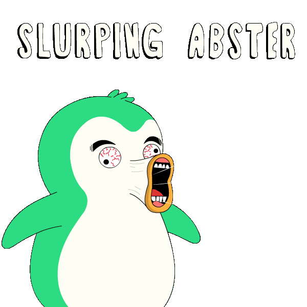 Hungry Penguin Sticker by Abster