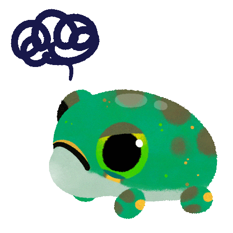 Frog Ugh Sticker by pikaole