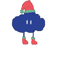 ForestCloudBev christmas excited blue jump Sticker
